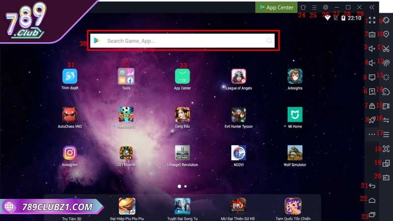  NoxPlayer dễ dàng tìm kiếm và chơi game 789CLUB nhanh chóng